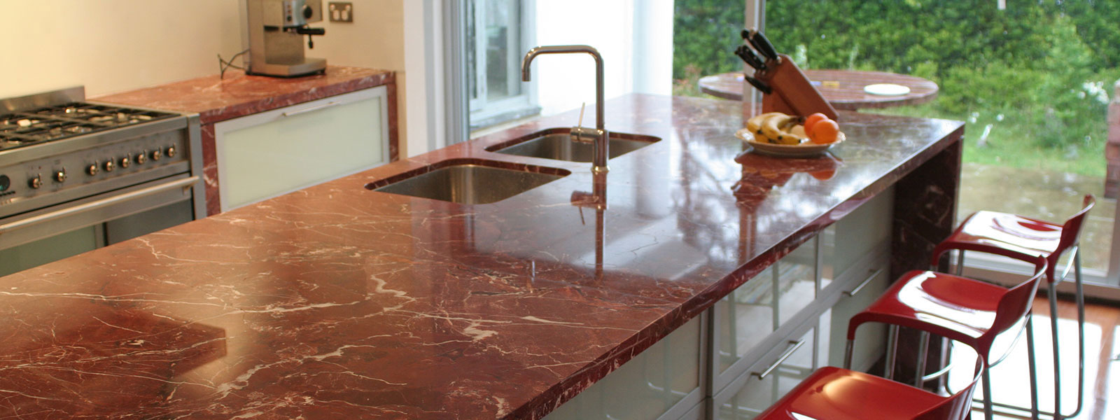 stone kitchen island benchtop in perth home